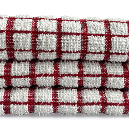 Terry Check Tea Towels - 100% Cotton