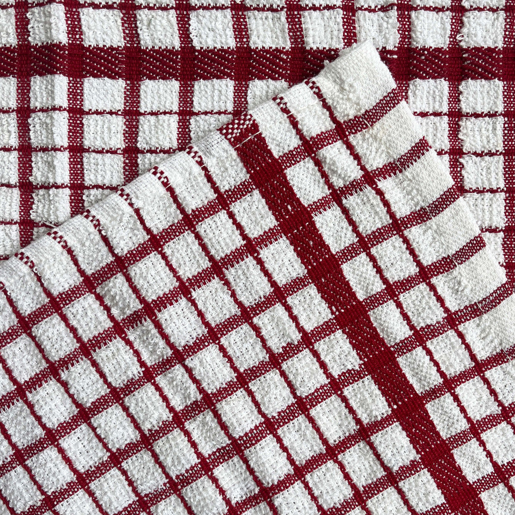 Terry Check Tea Towels - 100% Cotton