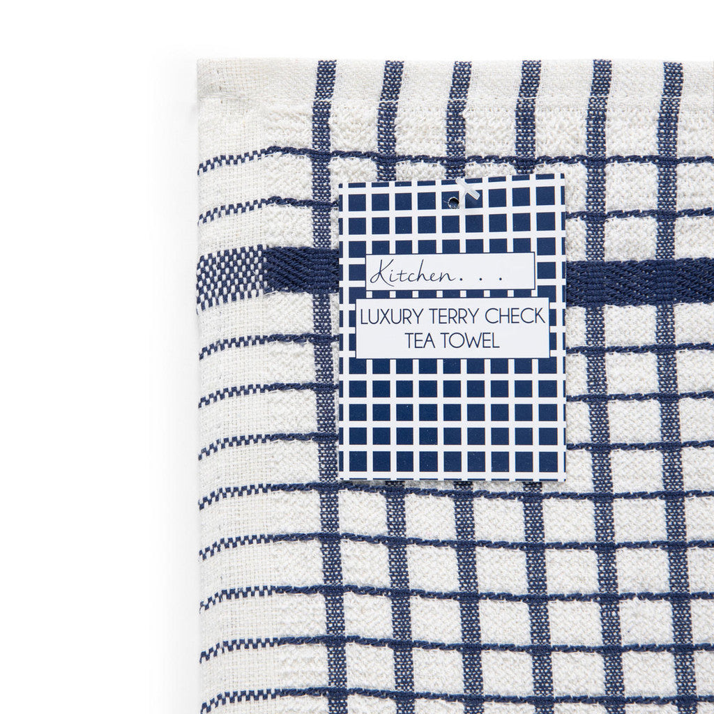 Terry Check Tea Towels - 100% Cotton